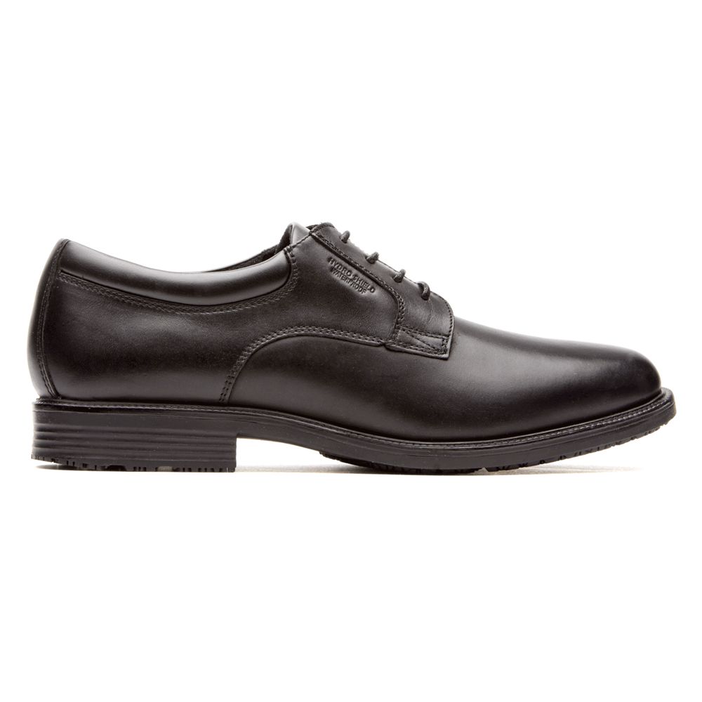 Rockport Canada Essential Details Waterproof Plain Toe - Mens Oxfords Black (XIM759804)